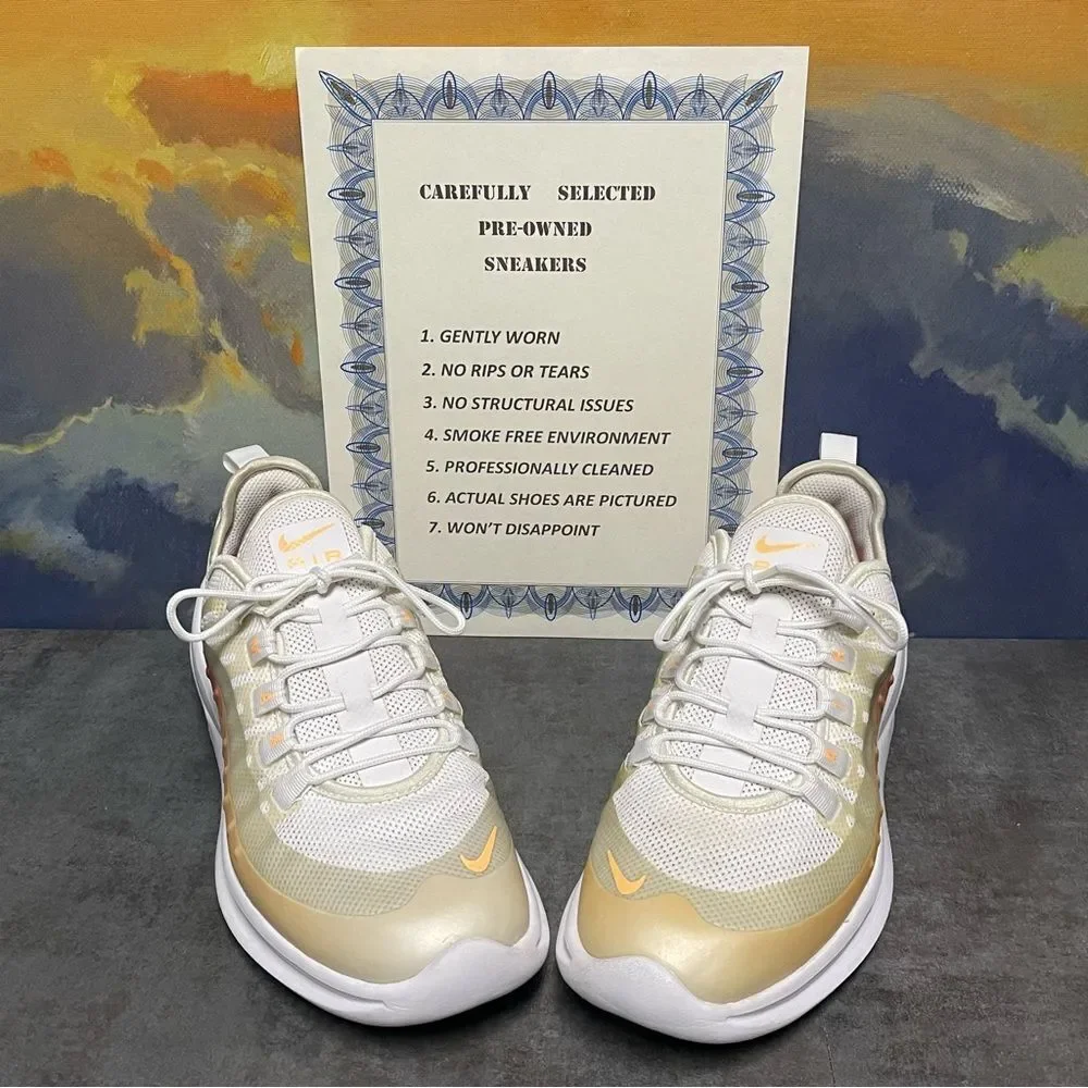 Nike Air Max Axis Premium White/Melon Women's Sneakers Size 9